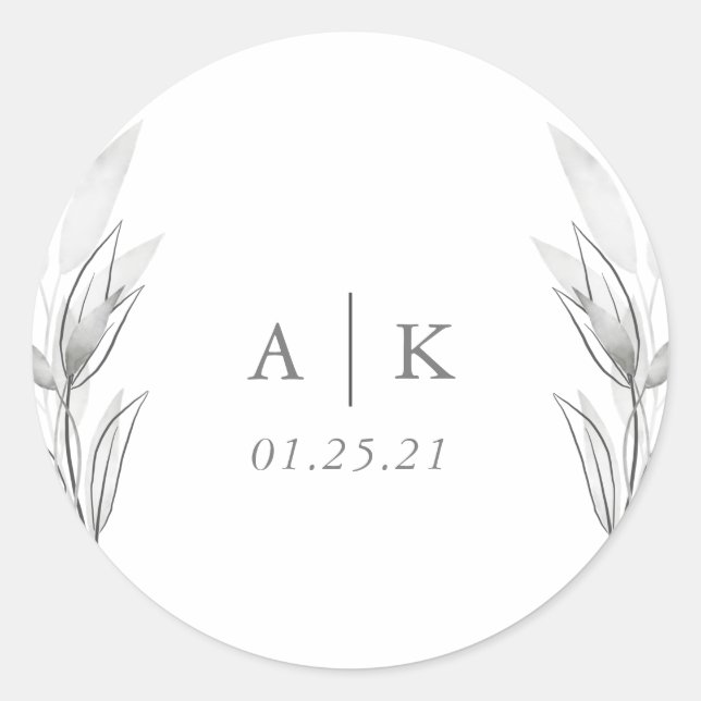 Sticker Rond Sceau monographique (Devant)