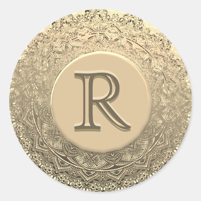 Sticker Rond Sceau monographique personnalisable (Devant)