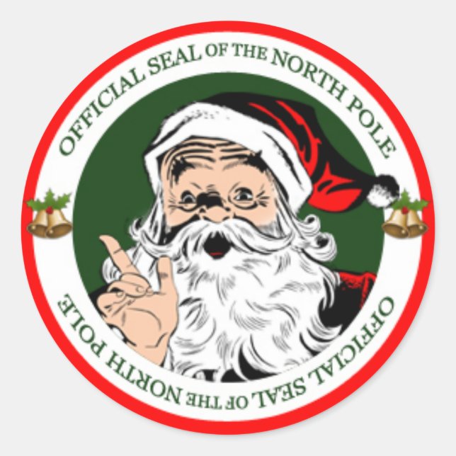 Sticker Rond Sceau officiel du Pôle Nord (Devant)