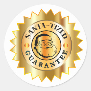 Sticker Rond Sceau Or Covid Père Noël 2020