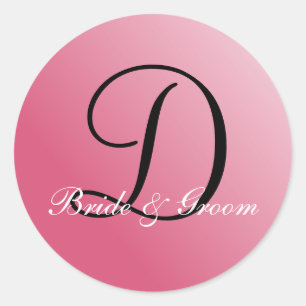 Sticker Rond Sceau personnalisable Monogramme D