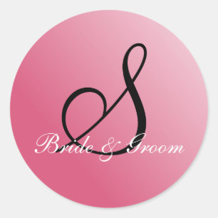 Sticker Rond Sceau personnalisable Monogramme S