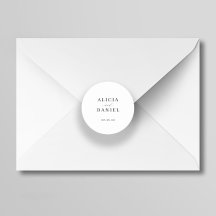 Sceau simple minimaliste élégant enveloppe de mari