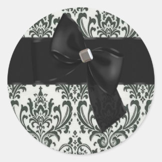Sticker Rond Sceau/Sticker pour Cravate noire