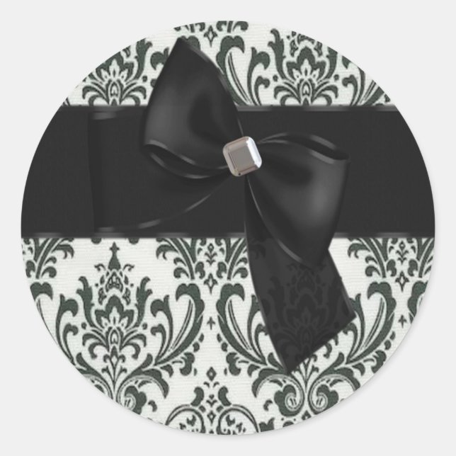 Sticker Rond Sceau/Sticker pour Cravate noire (Devant)