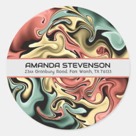 Sticker Rond Sceaux d'enveloppes Abstraites modernes