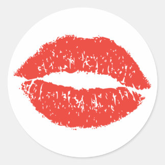 Sticker Rond Scellé avec un baiser