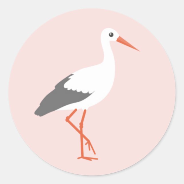 Sticker Rond Scellé d'oeillet rose (Devant)