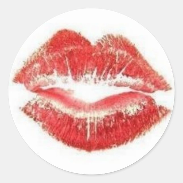 Sticker Rond "Scellé par un baiser" (Devant)
