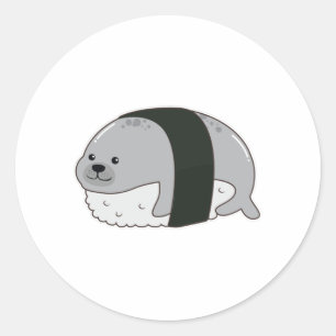 Sticker Rond Sceller comme sushi