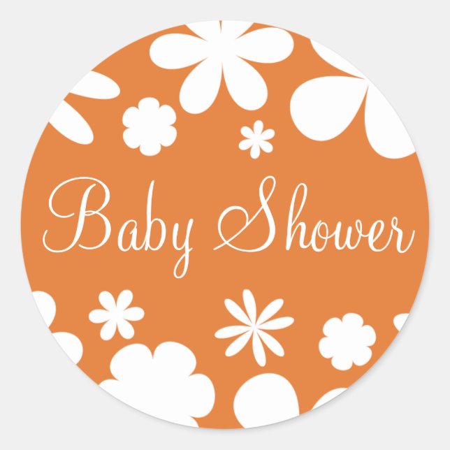 Sticker Rond Sceller de l'enveloppe d'énergie baby shower (Devant)