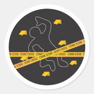 Sticker Rond Scène criminelle