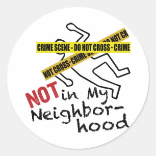 Sticker Rond Scène criminelle