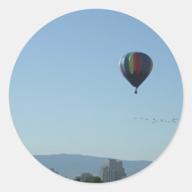 Sticker Rond Scène Reno paisible (Devant)