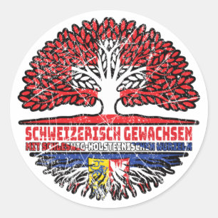 Sticker Rond Schleswig-Holstein Schweizer Schweiz Baum