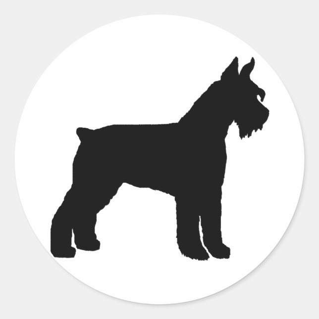 Sticker Rond Schnauzer géant (noir) (Devant)