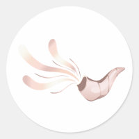 Schofar juif illustration or rose