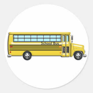 Sticker Rond School Bus