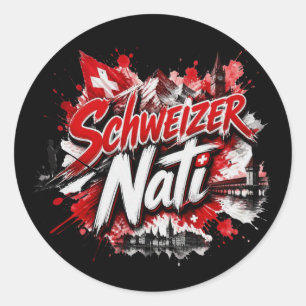 Sticker Rond Schweizer Nati - le surnom de l'équipe suisse