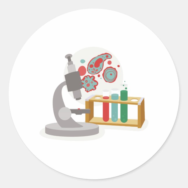 Sticker Rond Science de la biologie (Devant)