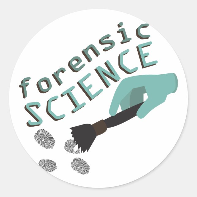 Sticker Rond Science judiciaire (Devant)