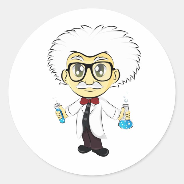 Sticker Rond Scientifique (Devant)