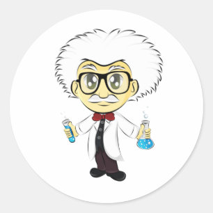 Sticker Rond Scientifique