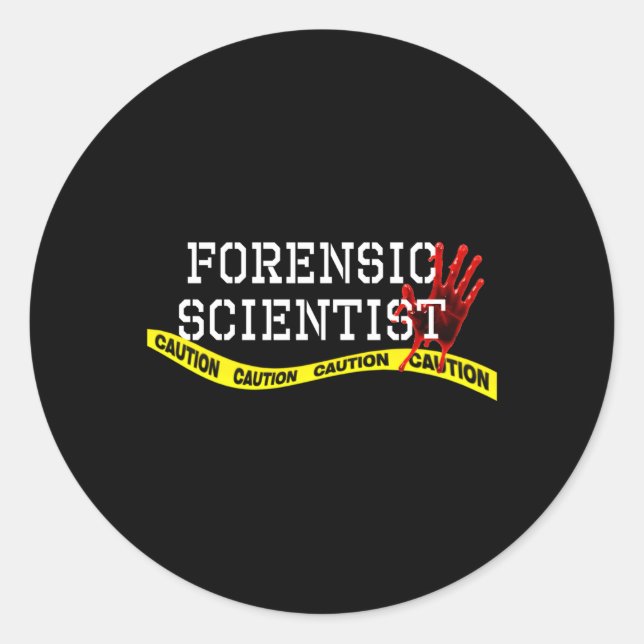 Sticker Rond Scientifique médico-légal (Devant)
