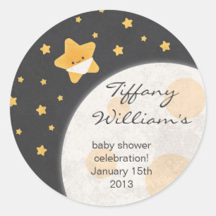 Sticker Rond Scintillement peu d'autocollants de baby shower