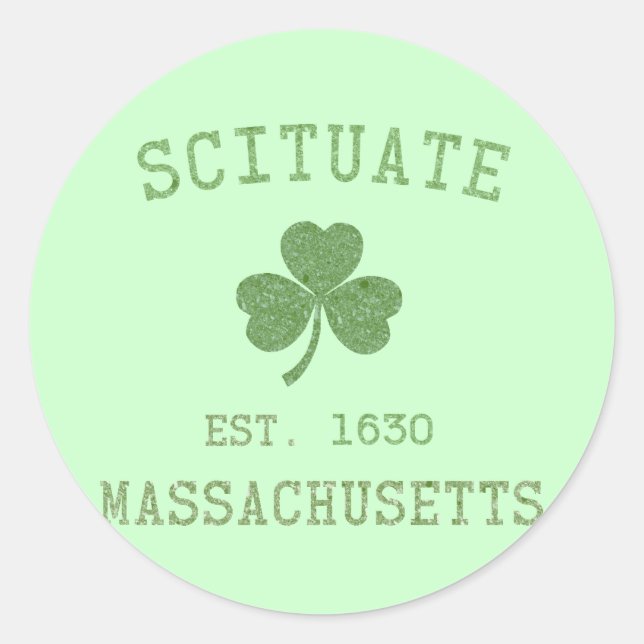 Sticker Rond Scituate MA (Devant)