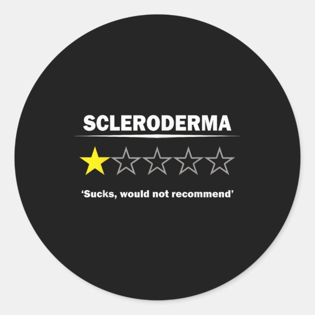 Sticker Rond Scleroderma Sensibilisation Humour d'une étoile Co (Devant)