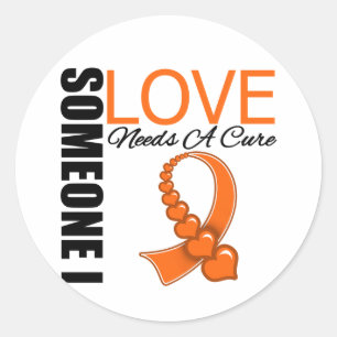 Sticker Rond Sclérose En Plain Quelqu'Un Que J'Aime A Besoin D'