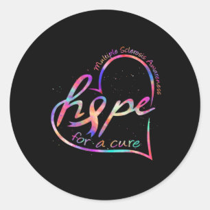 Sticker Rond Sclérose Sensibilisation Espérance Pour Une Cravat