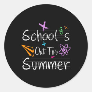 Sticker Rond Scolaire Happy Summer Happy Last Day Enseignants S