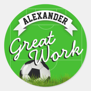 Sticker Rond Scolarisation à domicile de football