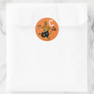 Sticker Rond Scooby-Doo   C est pour Candy