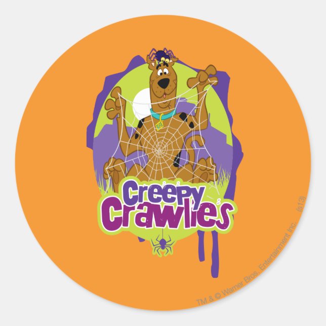 Sticker Rond Scooby-Doo Crawlies Déplaisantes (Devant)