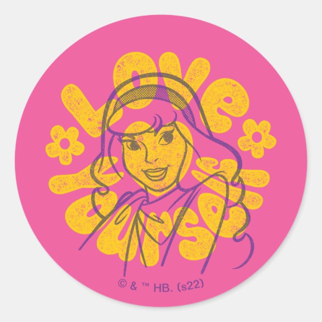 Sticker Rond Scooby-Doo | Daphné Vous Aimez (Devant)