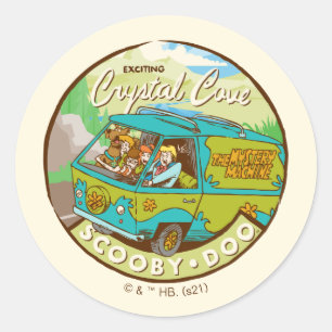 Sticker Rond Scooby-Doo Gang Traversant "Crystal Cove"