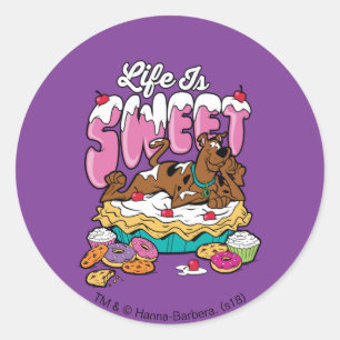 Sticker Rond Scooby-Doo "La vie est douce"