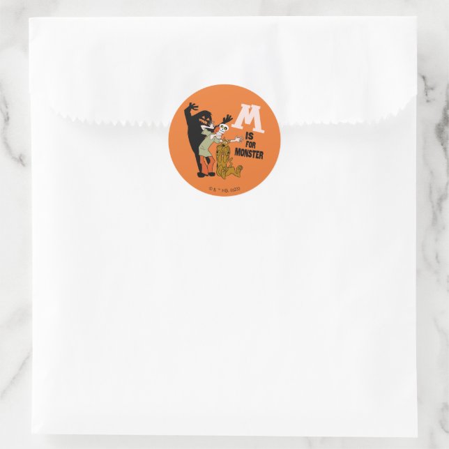 Sticker Rond Scooby-Doo | M est pour Monster (Sac)