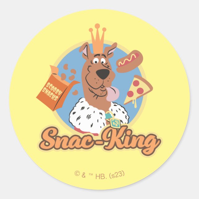 Sticker Rond Scooby-Doo Snac-King (Devant)