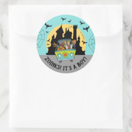 Sticker Rond Scooby-Doo Spooktacular Halloween Baby shower