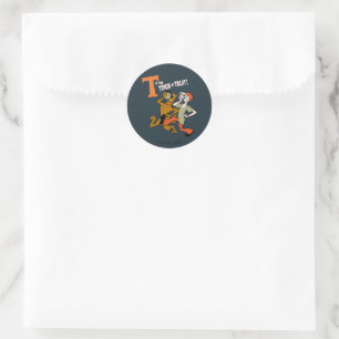 Sticker Rond Scooby-Doo T est pour les essais