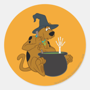 Sticker Rond Scooby-Doo Witch's Cauldron