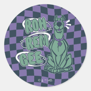 Sticker Rond Scooby rétro "OMG"