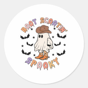 Sticker Rond Scoot de démarrage Éffrayant drôle Halloween Occid