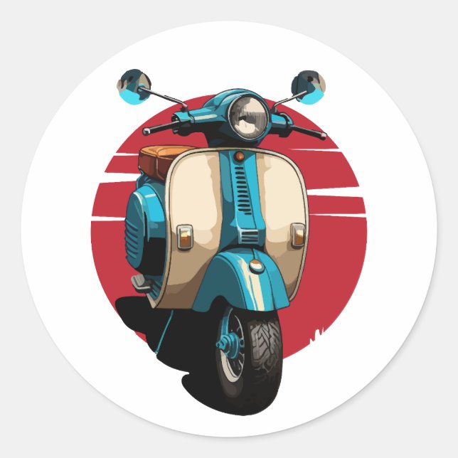Sticker Rond Scooter (Devant)