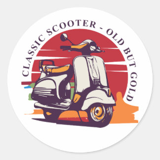 Sticker Rond Scooter classique