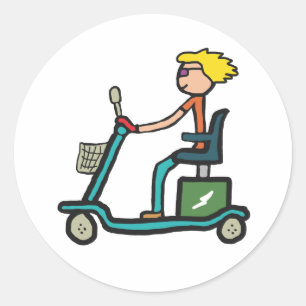 Sticker Rond Scooter de mobilité